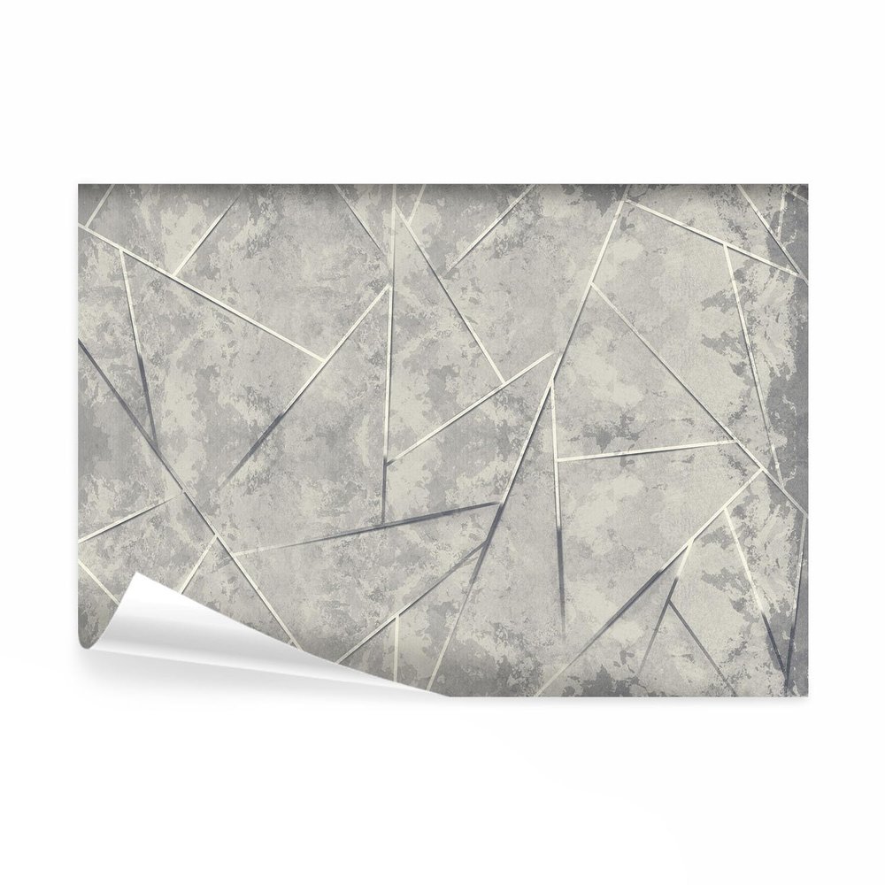 decomonkey Self-Adhesive Photo Wallpaper, Abstract Geometric Stone, 196 x 140 cm