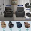 4-Piece Recliner Stretch Slipcover, 1-Seater Chair Protector with Pockets, Color #41 view 4
