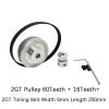 Pangyoo PYouo GT2 Timing Pulley, 16T + 60T, HTD Kit, Closed 200 mm Timing Belt, RAMLEY (60T Bore: 5 mm, 16T Bore: 5 mm) view 2