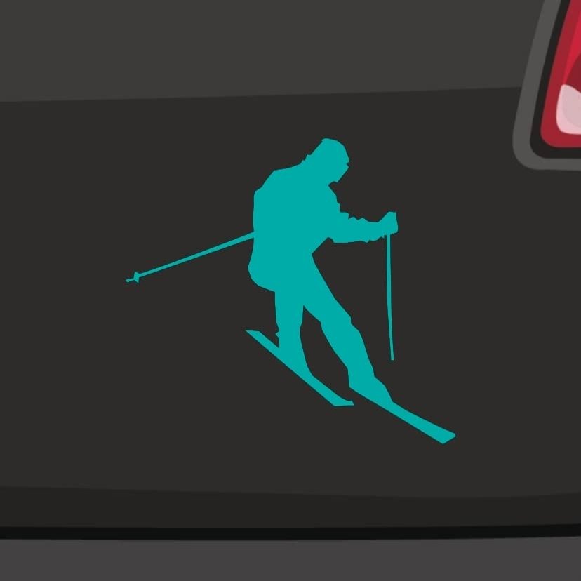 Skier Sticker – 6 Sizes, 21 Colors – Slalom, Winter, Cross-Country, Nordic Combined