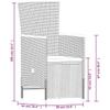 vidaXL 7-Piece Gray Garden Dining Set with Cushions view 3