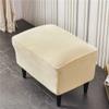 Highdi Ottoman Slipcovers for Rectangular Footstools, Beige, 2-Pack view 1