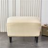 Highdi Ottoman Slipcovers for Rectangular Footstools, Beige, 2-Pack view 2