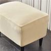 Highdi Ottoman Slipcovers for Rectangular Footstools, Beige, 2-Pack view 3