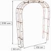 KOTARBAU Solid Rose Arch with Rust Finish, Supports up to 200 kg view 2