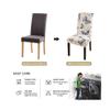 Highdi Stretch Dining Chair Covers, Nordic Geometric Pattern, 4-Piece Set, White view 2