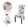 Highdi Stretch Dining Chair Covers, Nordic Geometric Pattern, 4-Piece Set, White view 3