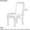 Highdi Stretch Dining Chair Covers, Nordic Geometric Pattern, 4-Piece Set, White view 4