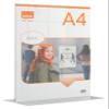 Nobo A4 Freestanding Acrylic Poster Frame, Frameless, Double-Sided, Integrated Countertop Stand, Premium Plus, Clear, 1915594 view 1