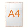 Nobo A4 Freestanding Acrylic Poster Frame, Frameless, Double-Sided, Integrated Countertop Stand, Premium Plus, Clear, 1915594 view 3