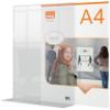 Nobo A4 Freestanding Acrylic Poster Frame, Frameless, Double-Sided, Integrated Countertop Stand, Premium Plus, Clear, 1915594 view 4