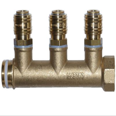 Compressed Air Manifold with 3 Quick Couplings, DN 7.2 x 1/2 in