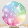 Aoihrraan 230 cm Round Love Heart Bokeh Photography Backdrop, Pink view 1