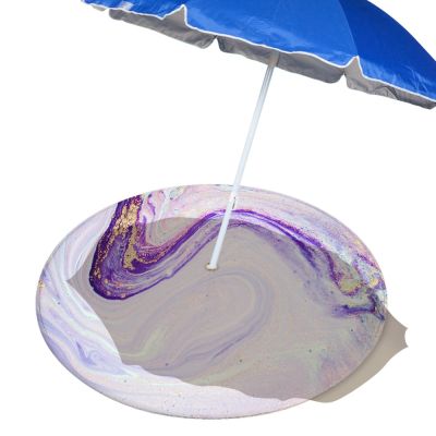 Picnic/Beach Mat, Colorful Quicksand/Flowing Gold, 8 cm Hole and Snap Button, Double-Sided Velvet/Towel Material