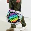 Rainbow Volleyball Canvas Tote Bag with Zipper Pocket view 2