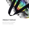 Rainbow Volleyball Canvas Tote Bag with Zipper Pocket view 4