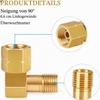 Oumuik 1/4-Inch Left-Hand Gas Connection Elbow, 90-Degree Brass Fitting view 3