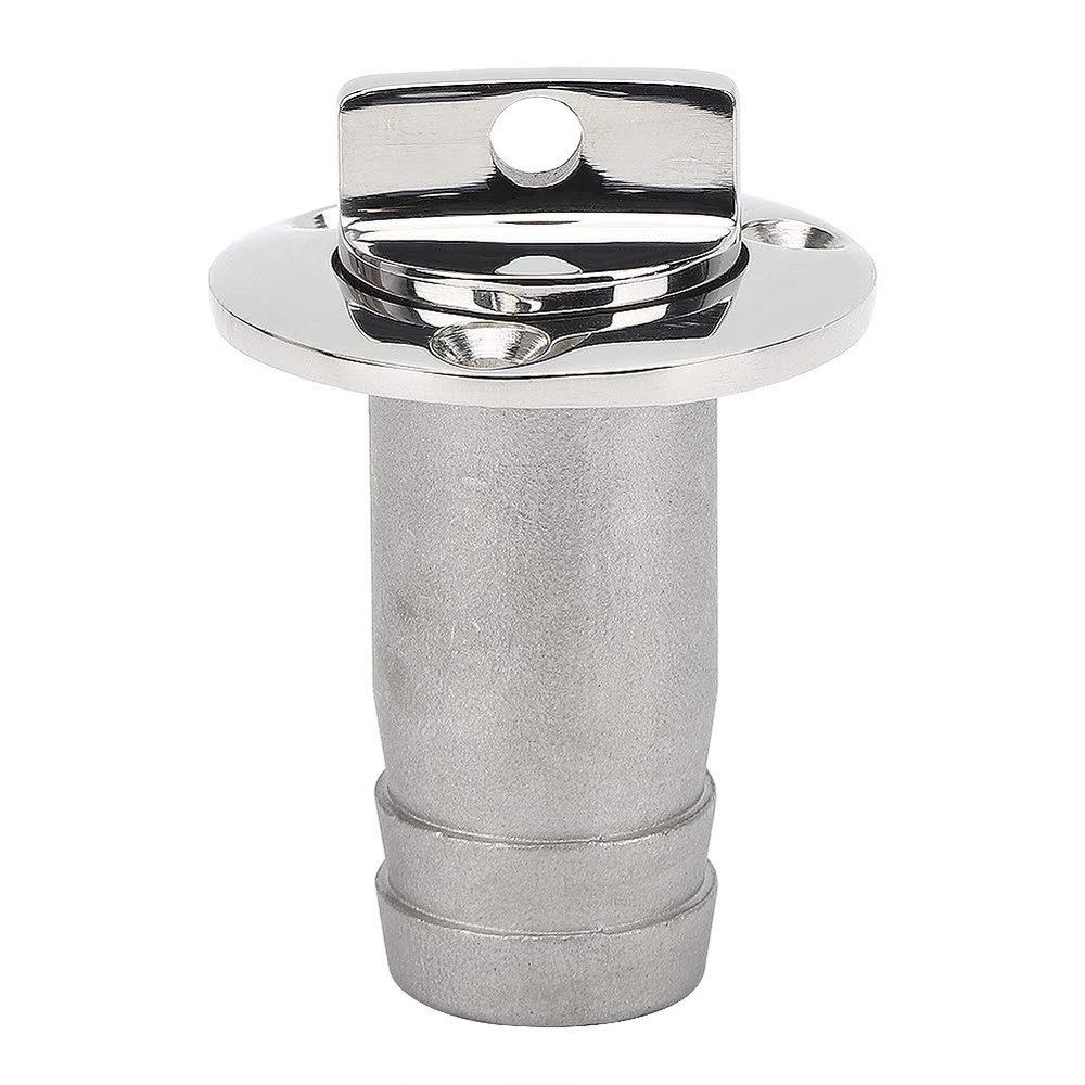316 Stainless Steel Oval Garboard Drain Plug with Vent Fitting for Boats