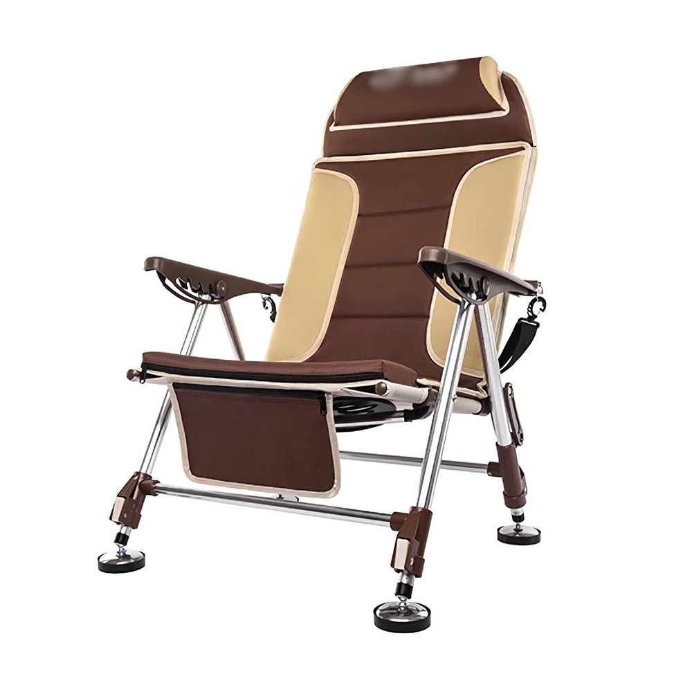 WMDSYGD Fishing Chair, Portable Folding Camping Chair with Soft Cushion, Adjustable Reclining Backrest, Color B