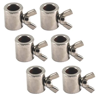 (6-Piece) M10 Hand-Tightening Wire Rope Clamp, 304 Stainless Steel Cable Clip with Wing Screw