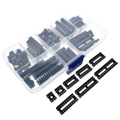 Fasizi 66-Piece DIP IC Socket Kit, 6/8/14/16/18/20/24/28 Pins