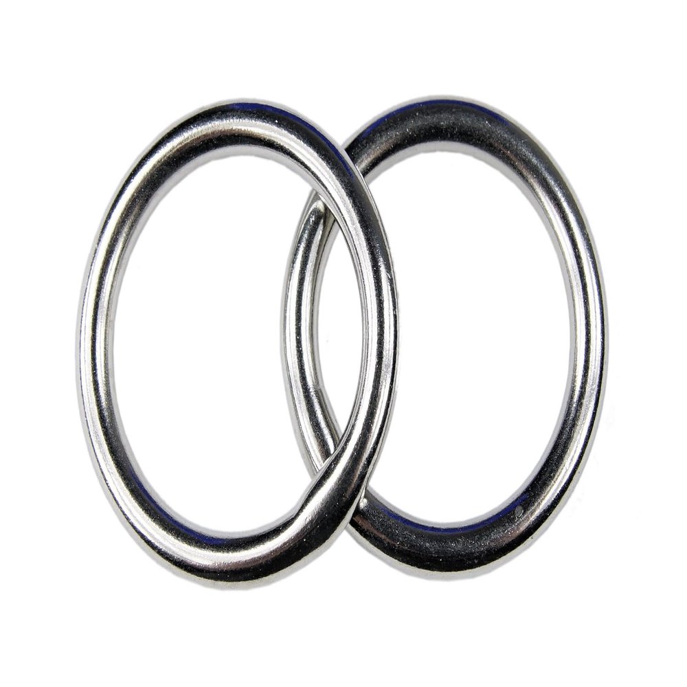 KAMERO V4A Stainless Steel Round Rings, 4 x 25 mm, 10-Pack