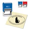 Personalized Address Stamp – Cat Silhouette, Oval 59 x 39 mm view 1