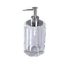 Crystal Glass Soap Dispenser, Champagne-Style Diamond-Cut Cylinder view 1