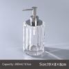 Crystal Glass Soap Dispenser, Champagne-Style Diamond-Cut Cylinder view 2