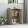 Makastle Sideboard with 2 Doors, Sonoma Oak, 60 x 30 x 75 cm view 3