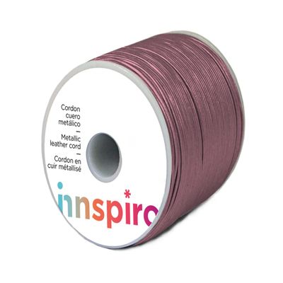 Metallic Leather Cord, Fuchsia, 2.0 mm, 100 m