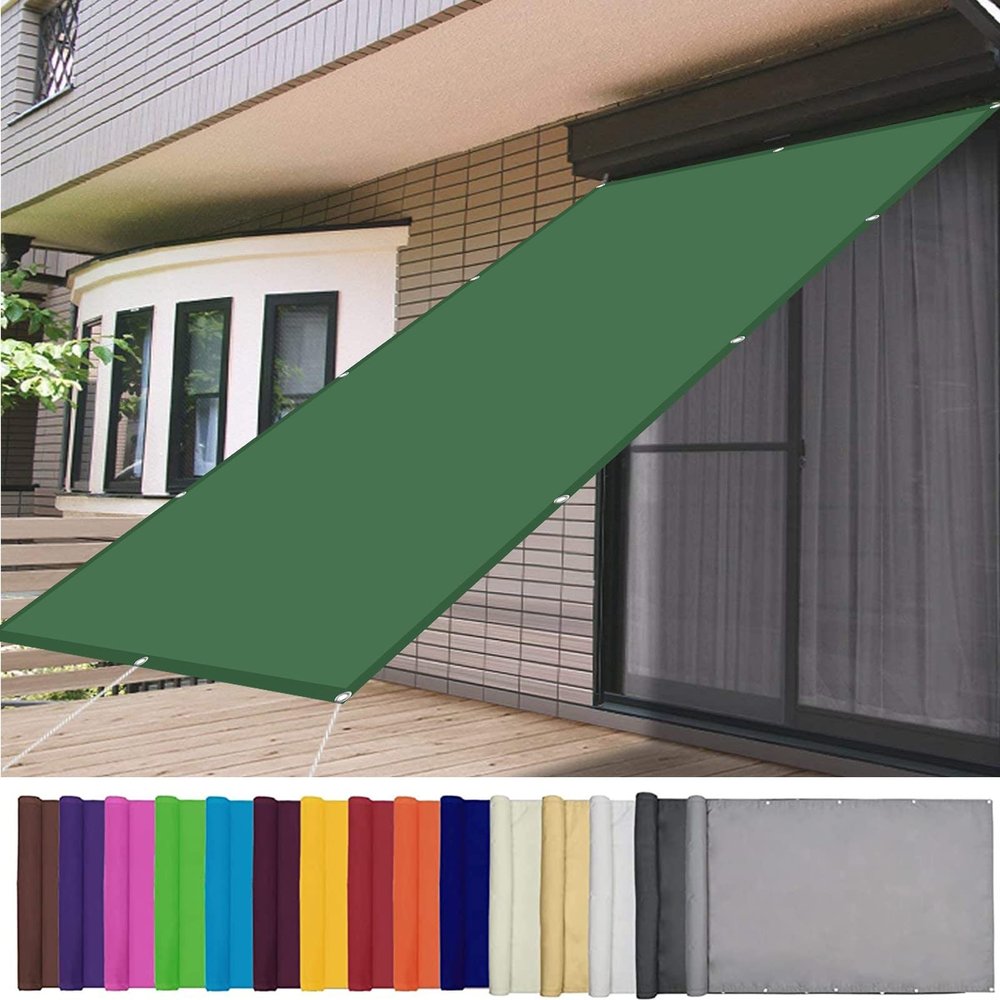 AMZHU 4 x 5 m Shade Sail, Dark Green, 98% UV Protection