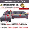 uyeoco L-Shaped Sofa Cover, Stretch Slipcover with Pillowcase, 90–140 cm view 2