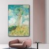 Woman with a Parasol by Monet Canvas Painting Poster, Famous Wall Art for Living Room Decor, 80 x 120 cm (31 x 47 in), Inner Frame view 4