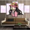 MPPSU Kamado Nezuko Anime Poster, 5-Piece Framed Canvas Wall Art, 150 × 80 cm view 2