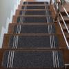 CAMILSON Stair Treads for Indoor and Outdoor Use, Non-Slip Carpet Pads, Pet Stair Covers, Set of 13, Line Dark Gray view 1