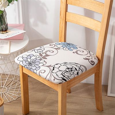 Highdi Dining Chair Seat Covers, 2-Pack, Stretch Spandex, Washable, Chrysanthemum