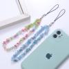 PTNKUIIY Colorful Gradient Natural Crystal Stone Phone Charm Lanyard view 3