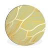 MuchoWow Round Wall Art, Gold Waves on Green Background, 60 x 60 cm view 1
