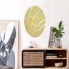 MuchoWow Round Wall Art, Gold Waves on Green Background, 60 x 60 cm view 2
