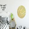 MuchoWow Round Wall Art, Gold Waves on Green Background, 60 x 60 cm view 3