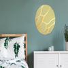MuchoWow Round Wall Art, Gold Waves on Green Background, 60 x 60 cm view 4