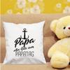 Kleckerliese Kids Pillow Cover, Dad Happy Father's Day Anchor, White, 40 x 40 cm view 2