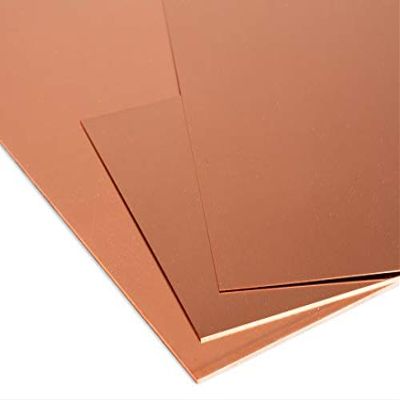 Copper Sheet 0.5 mm Cu 99.9%, 150 x 1000 mm