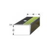 PROVISTON Stair Nosing | 20 x 40 x 2700 mm | Drilled, Green, Glow-in-the-Dark Anodized Aluminum Angle Profile view 2