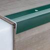 PROVISTON Stair Nosing | 20 x 40 x 2700 mm | Drilled, Green, Glow-in-the-Dark Anodized Aluminum Angle Profile view 4