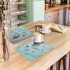 Placemats, Set of 6, Table Decor, Coasters, 45 x 30 cm, World Map - Newspaper - Blue view 3