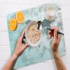 Placemats, Set of 6, Table Decor, Coasters, 45 x 30 cm, World Map - Newspaper - Blue view 4