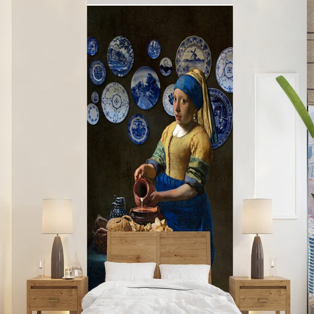 Wallpaper, Photo Wallpaper, Wall Decor, 145 x 220 cm, The Milkmaid – Vermeer – Girl with a Pearl Earring