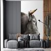 Photo Wallpaper Wall Decor 165 x 220 cm Scottish Highlander - Gold - Black view 2